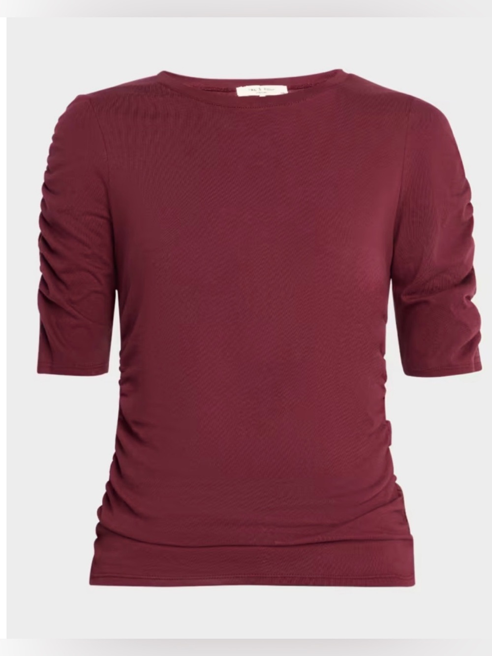 rag & bone
Juliet Shirred Short-Sleeve Tee Burgundy
